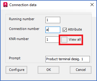 Figure 812: If you click the "View all" button shown here, a list of already used KNR numbers will be displayed.