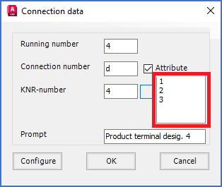 Figure 813: A list of existing KNR numbers is displayed. The existing numbers may not be used.