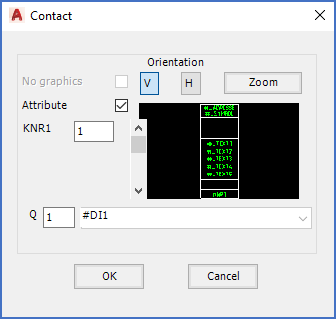 Figure 843: Entering the "Contact" dialogue box by double-clicking an existing I/O