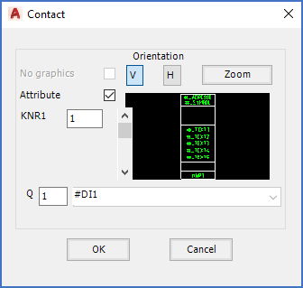 Figure 1075: Entering the "Contact" dialogue box by double-clicking an existing I/O Figure 1075: Entering the "Contact" dialogue box by double-clicking an existing I/O