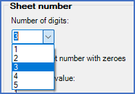 Figure 307: Drop-down list to select the number of digits