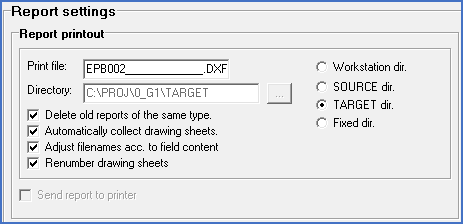 Figure 675:  Settings for file names of generated reports