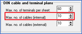 Figure 1349:  Maximum number of cables on the internal terminal side