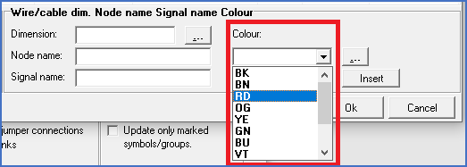Figure 1156: Colour selection through selection list