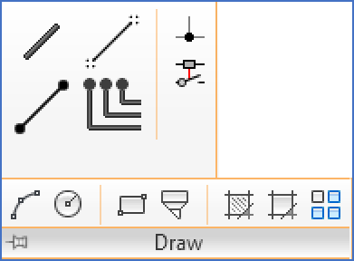Figure 724:  The “Draw” panel after sliding it out.
