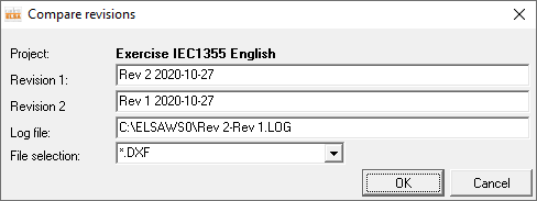 Figure 1479:  This dialogue box enables selection of exactly which files to compare.