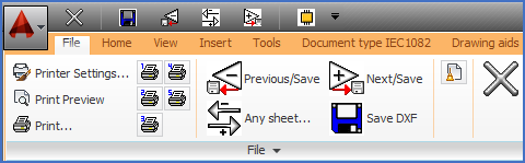 Figure 726:  The "File" tab, containing one single panel.