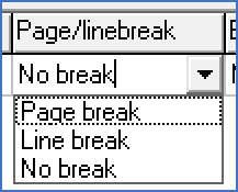 Figure 1236:  Selection of page/line break