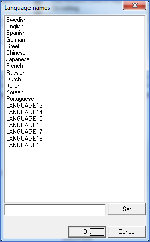 Figure 1318:  The Edit Languages...  dialogue box